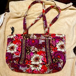 Vera Bradley purple floral tote or shoulder bag